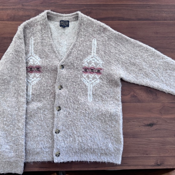 PENDLETON SHAGGY CARDIGAN Beige Beacon Rock - Picture 4 of 4